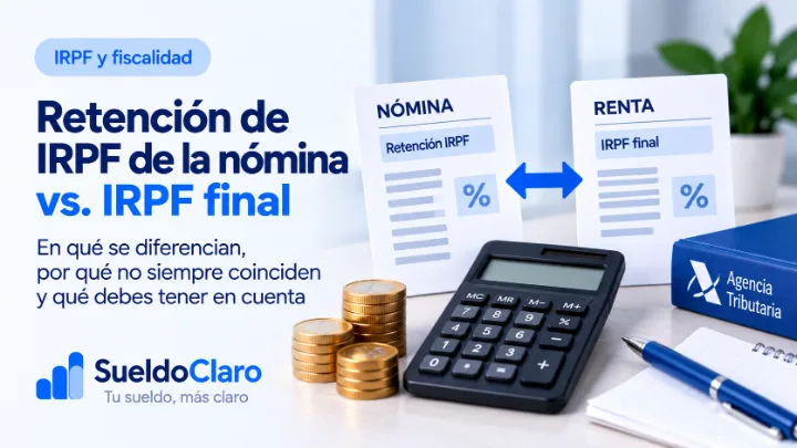 Ilustración sobre la diferencia entre la retención de nómina y la declaración de la renta
